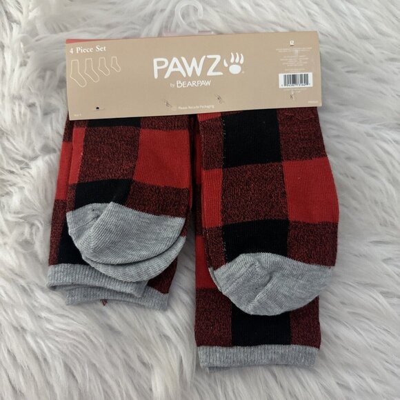 PAWZ by Bearpaw Matching socks set family buffalo plaid crew NWT Mom Dad Kids - Picture 6 of 9